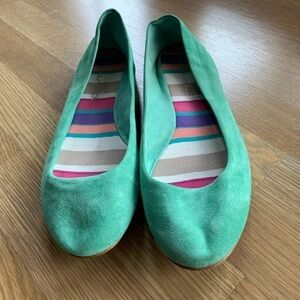 Splendid Mint Green Suede Slip-on Flats